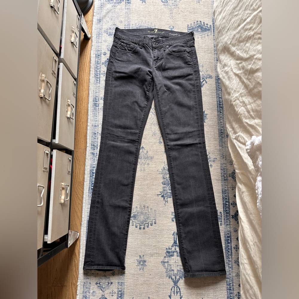 Seven jeans dark grey straight leg